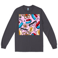 Smoke physics seamless pattern Long Sleeve Tee - BundleAndBundleShop