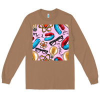 Toasted Coconut physics seamless pattern Long Sleeve Tee - BundleAndBundleShop