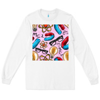 White physics seamless pattern Long Sleeve Tee - BundleAndBundleShop