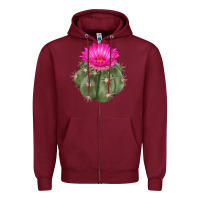 Burgundy eagle claws cactus Zipper Hoodie - LillyAllenDesigns