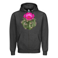 Charcoal Heather eagle claws cactus Zipper Hoodie - LillyAllenDesigns