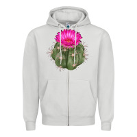 Dove Grey eagle claws cactus Zipper Hoodie - LillyAllenDesigns