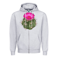 Heather Grey eagle claws cactus Zipper Hoodie - LillyAllenDesigns