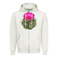 Oatmeal Heather eagle claws cactus Zipper Hoodie - LillyAllenDesigns