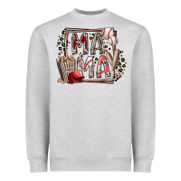 Heather Grey mama baseball Heavyweight Sweatshirt - RacoonDesign
