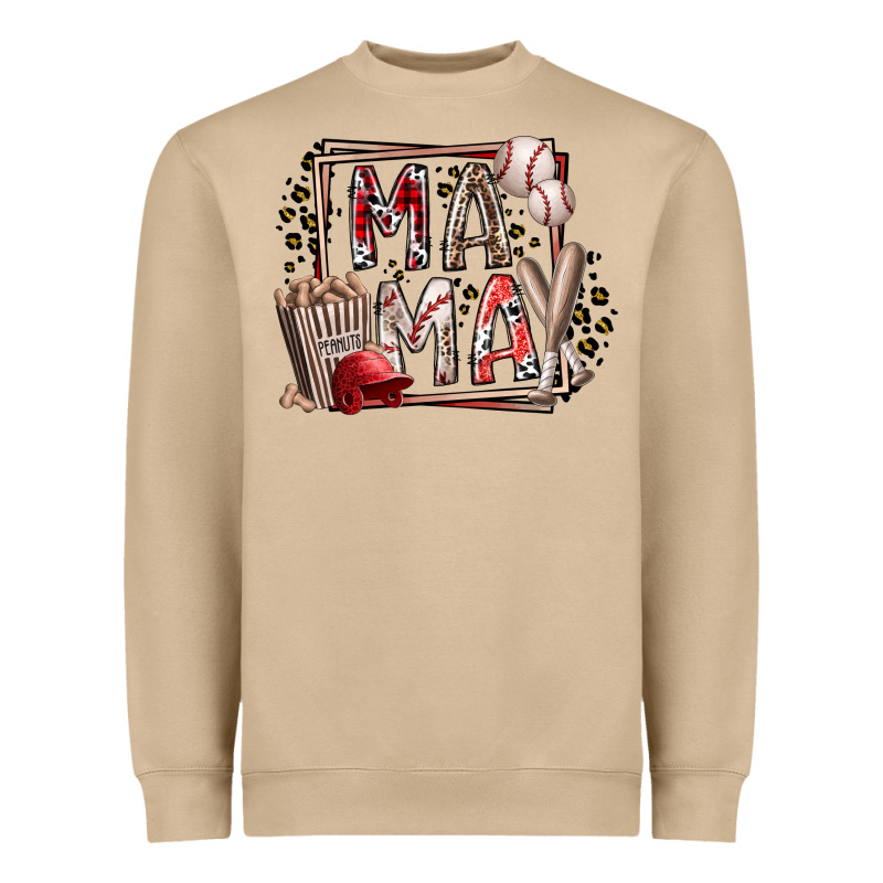 Mama Baseball Heavyweight Sweatshirt by RacoonDesign | Teevron