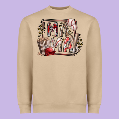 Mama Baseball Heavyweight Sweatshirt Designed By Racoondesign