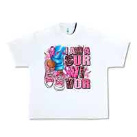White i am a survivor Urban Heavy Tee - AdoDesignShop