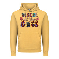 Vintage Mustard rescue all the dogs Vintage Hoodie - Zillion Design Studio