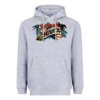 Heather Grey patriotic drunk america Heavyweight Hoodie - NancyCooperArtShop