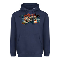 Navy patriotic drunk america Heavyweight Hoodie - NancyCooperArtShop