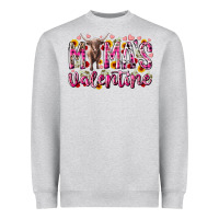 Heather Grey mama is valentine Heavyweight Sweatshirt - RacoonDesign