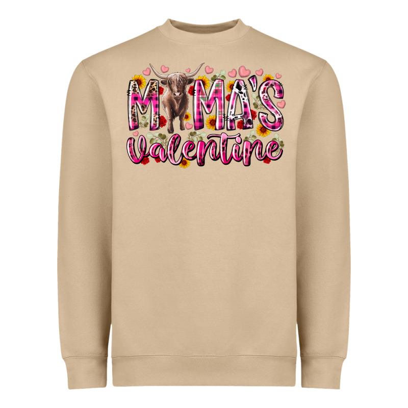 Mama Is Valentine Heavyweight Sweatshirt by RacoonDesign | Teevron