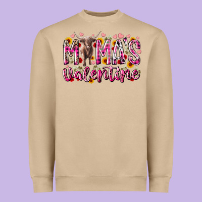 Mama Is Valentine Heavyweight Sweatshirt Designed By Racoondesign