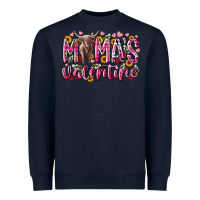 Navy mama is valentine Heavyweight Sweatshirt - RacoonDesign