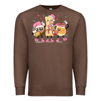 Chestnut mexican christmas pan dulce cartoon characters Premium Sweatshirt - MaliasSmallBusiness