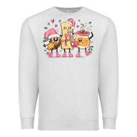 Oatmeal Heather mexican christmas pan dulce cartoon characters Premium Sweatshirt - MaliasSmallBusiness