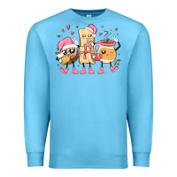 Ocean Blue mexican christmas pan dulce cartoon characters Premium Sweatshirt - MaliasSmallBusiness
