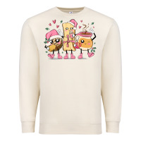 Sandshell mexican christmas pan dulce cartoon characters Premium Sweatshirt - MaliasSmallBusiness