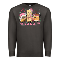 Smoke mexican christmas pan dulce cartoon characters Premium Sweatshirt - MaliasSmallBusiness