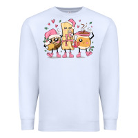 White mexican christmas pan dulce cartoon characters Premium Sweatshirt - MaliasSmallBusiness