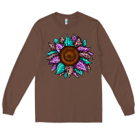 Chestnut sunflower leopard color Long Sleeve Tee - JahusDesignShop