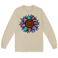 Mushroom sunflower leopard color Long Sleeve Tee - JahusDesignShop