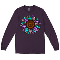 Plum sunflower leopard color Long Sleeve Tee - JahusDesignShop