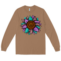 Toasted Coconut sunflower leopard color Long Sleeve Tee - JahusDesignShop