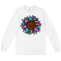 White sunflower leopard color Long Sleeve Tee - JahusDesignShop