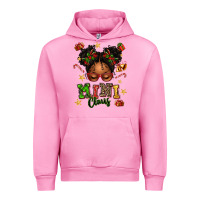 Fuchsia Pink mini claus messy bun Urban Hoodie - texasbilliewilder