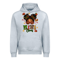 Heather Grey mini claus messy bun Urban Hoodie - texasbilliewilder