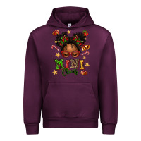 Mauve Wine mini claus messy bun Urban Hoodie - texasbilliewilder