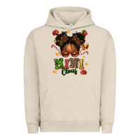 Pigment French Oak mini claus messy bun Urban Hoodie - texasbilliewilder