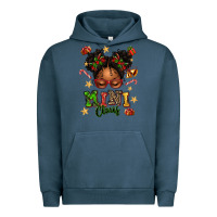 Pigment Midnight Navy mini claus messy bun Urban Hoodie - texasbilliewilder