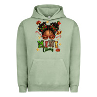 Mini Claus Messy Bun Urban Hoodie | Teevron