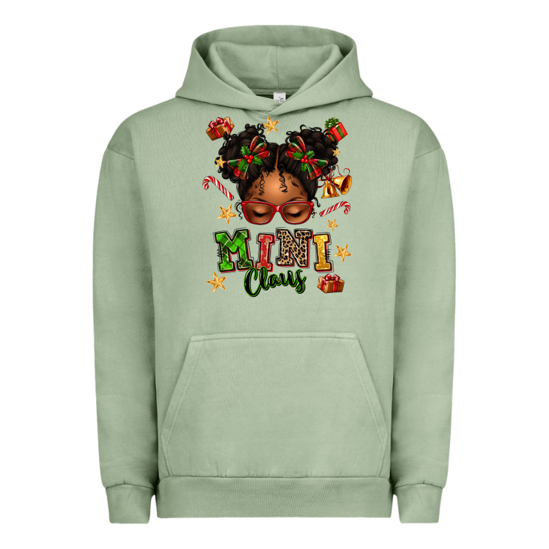 Mini Claus Messy Bun Urban Hoodie by texasbilliewilder | Teevron