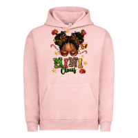 Pigment Salmon mini claus messy bun Urban Hoodie - texasbilliewilder