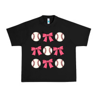 Black baseball coquette bow Urban Heavy Tee - JahusDesignShop