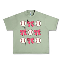 Oil Green baseball coquette bow Urban Heavy Tee - JahusDesignShop