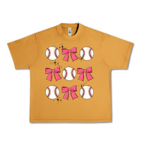 Peanut Butter baseball coquette bow Urban Heavy Tee - JahusDesignShop