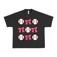 Pigment Black baseball coquette bow Urban Heavy Tee - JahusDesignShop