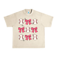 Sandshell baseball coquette bow Urban Heavy Tee - JahusDesignShop