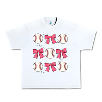 White baseball coquette bow Urban Heavy Tee - JahusDesignShop