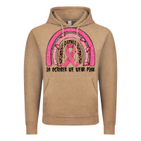 Vintage Coffee in october we wear pink rainbow Vintage Hoodie - JahusDesignShop