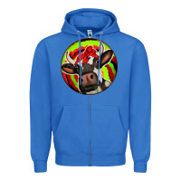 True Royal Christmas Cow Zipper Hoodie - Jasminsmagicworld