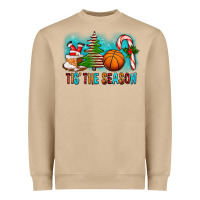 Tis The Season Christmas With Basketball And Candy Cane Heavyweight Sweatshirt | Teevron