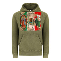 Vintage Olive Virgin Mary and San Judas Vintage Hoodie - CTS Tumbler Store