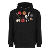Black baseball mom Heavyweight Hoodie - MaliasSmallBusiness