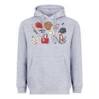 Heather Grey baseball mom Heavyweight Hoodie - MaliasSmallBusiness